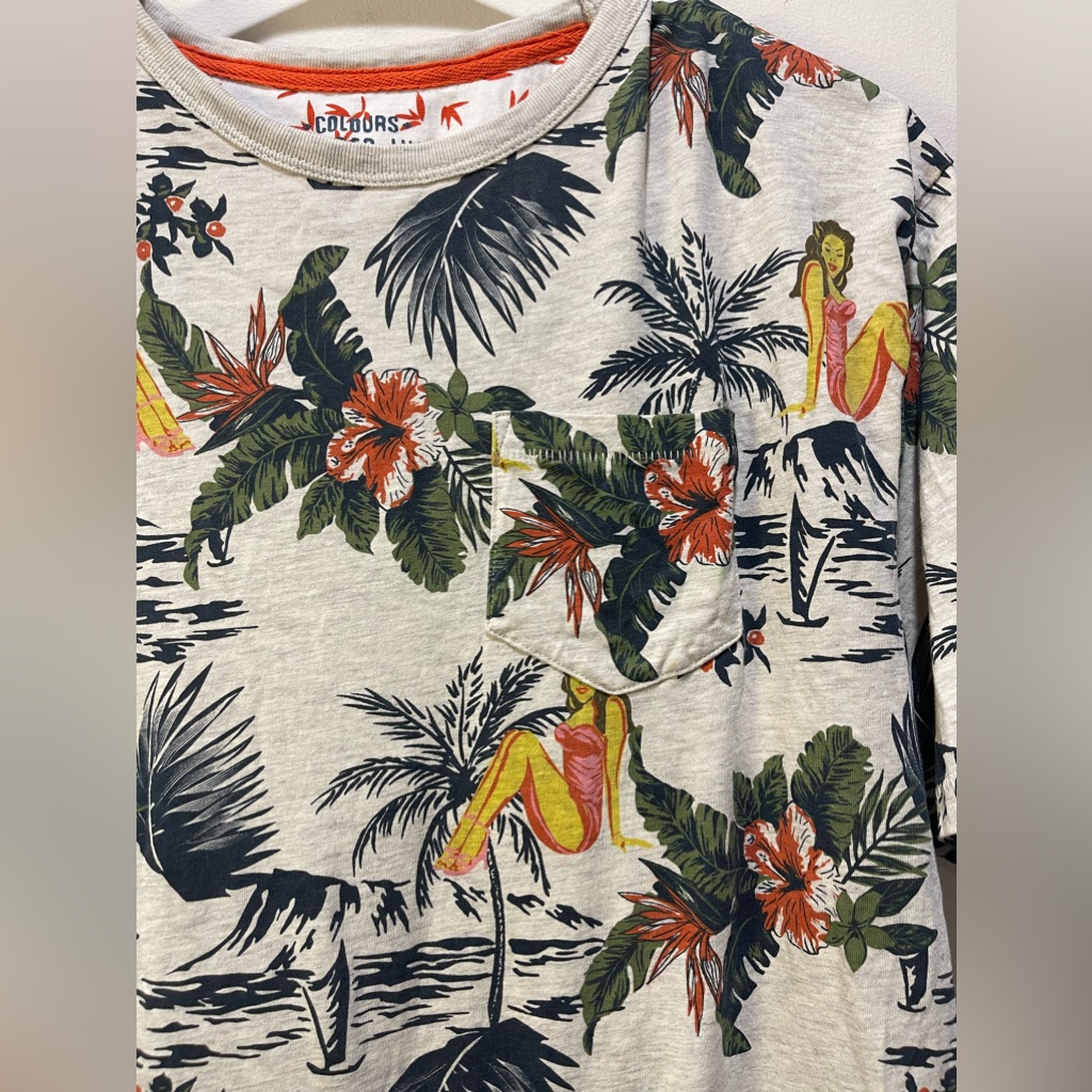 Colours Alexander Julian TShirt Size L Hawaiian Vintage Brand Nwot